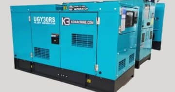 a group of blue and black generator