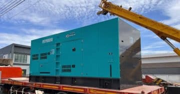 Heavy-duty construction generator positioned at a remote job site, ready for continuous use